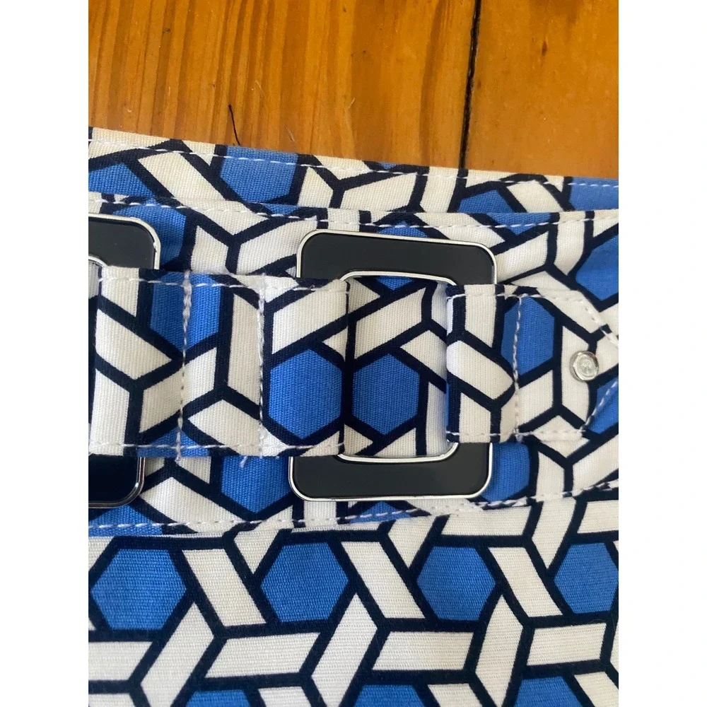 Rafaella skirtsBlue Geometric Lattice Print Pencil  Size 8‎ career